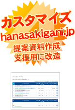 カスタマイズ hanasakigani.jp 提案資料作成支援用に改造