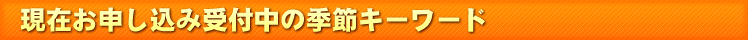 現在お申し込み受付中の季節キーワード 